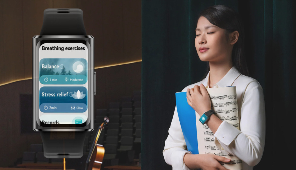 Huawei Band 11 Pro nabízí i dechová cvičení pro uklidnění