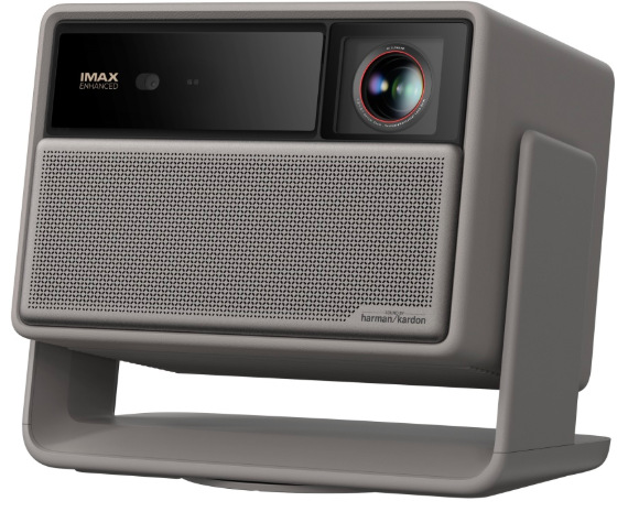 Šedý projektor XGIMI Horizon 20 Max s nastavitelným stojanem a optikou IMAX Enhanced