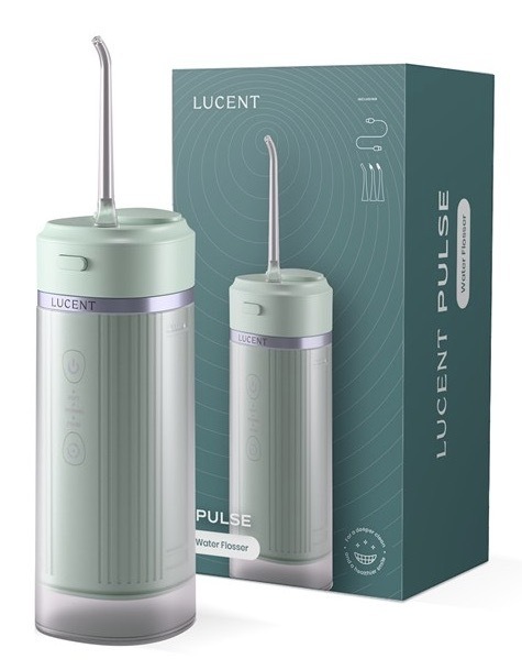 Ústní sprcha Be Lucent je vhodná pro péči o zuby a dásně, integrovaná baterie s výdrží až 35 dní