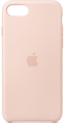 Apple Silicone Case pro iPhone SE (2020), pískově růžová