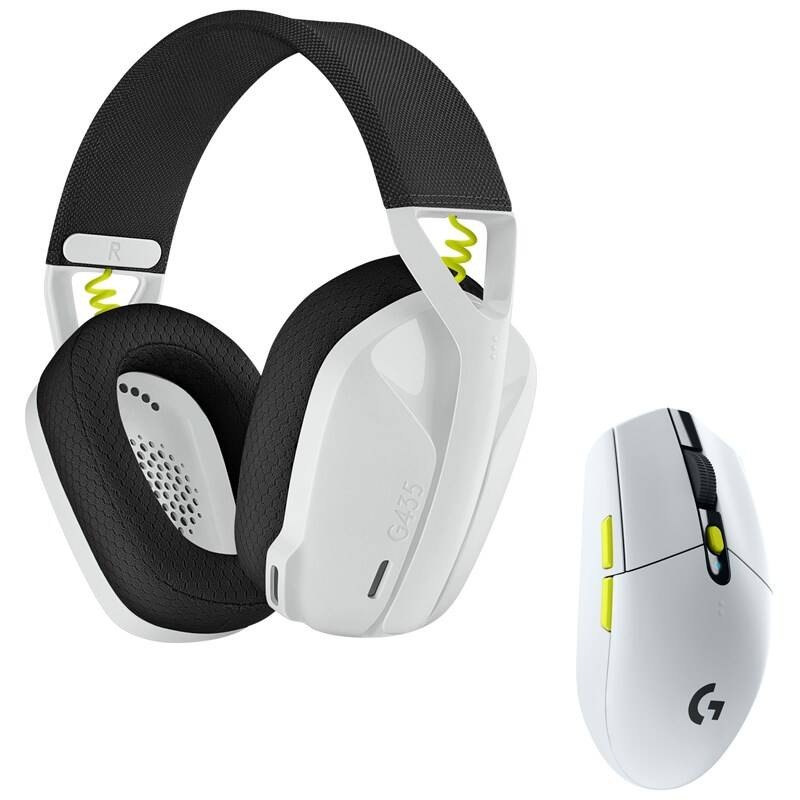 Headset Logitech Wireless Gaming Combo G435 + G305 bílý