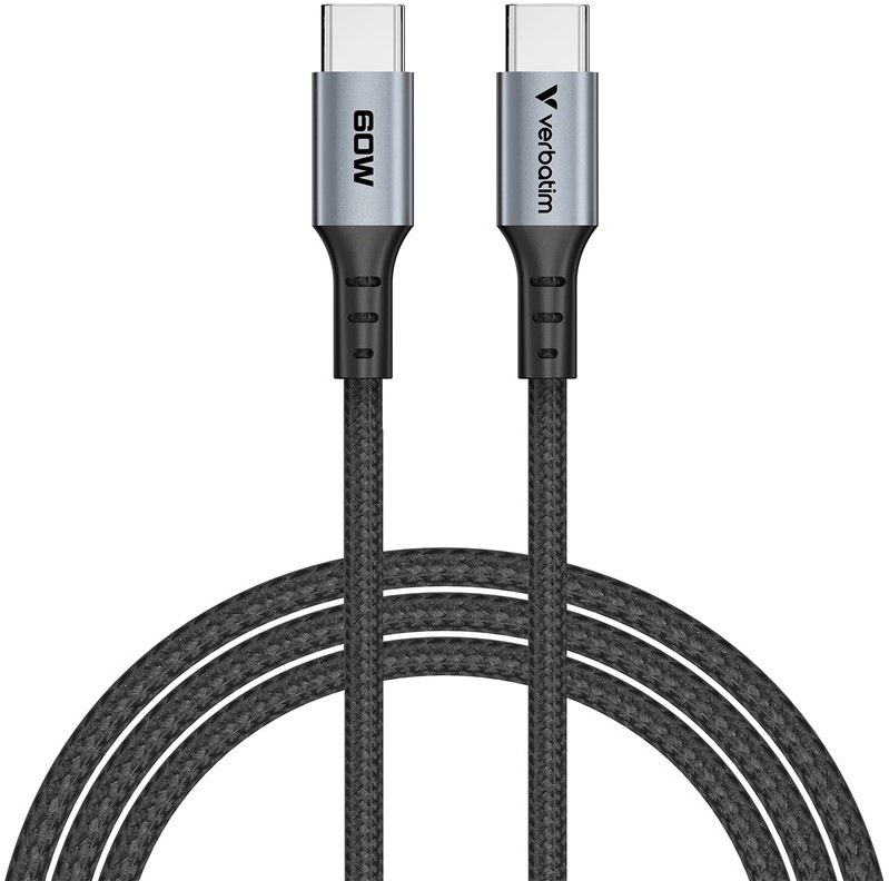 Kabel Verbatim Sync & Charge USB-C/USB-C 60W 1,2m - černý