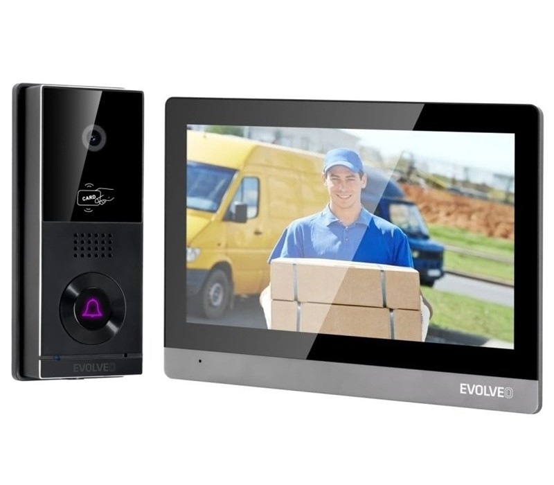 Dveřní videotelefon Evolveo DoorPhone AHD10 - černý/stříbrný