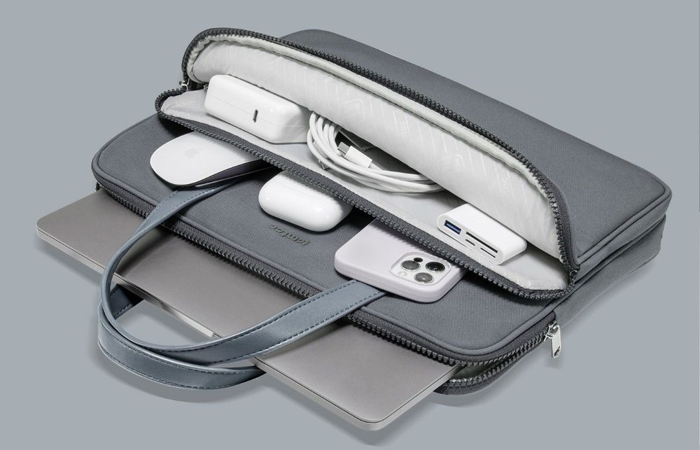 Brašna na notebook tomtoc Premium Briefcase na 14" MacBook Pro (2021) šedá Brašna na notebook tomtoc Premium Briefcase na 14" MacBook Pro (2021) - šedá