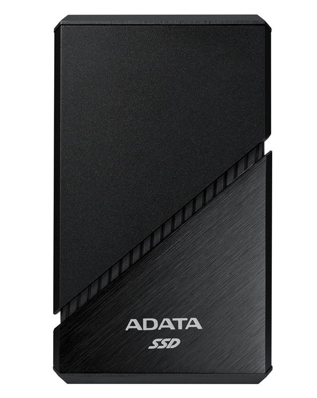 Externí disk ADATA SE920 1TB, USB 4 Type-C, R:3800/W:3700MB/s, černá barva.