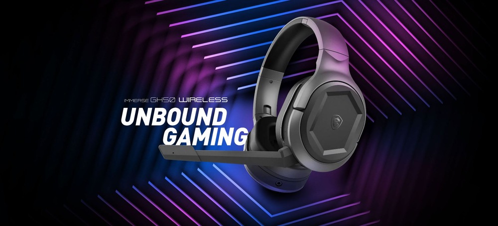 Headset MSI Immerse GH50 Wireless černý MSI IMMERSE GH50 Wireless