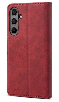 Pouzdro na mobil flipové Lenuo Leather na Samsung Galaxy A55 5G červené