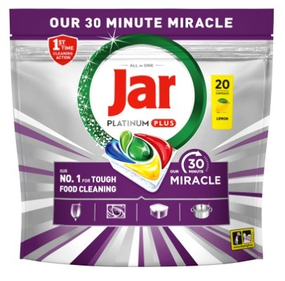 Kapsle do myčky Jar Platinum Plus 30 Minute Miracle (100 ks) Tablety do myčky Jar Platinum Plus 30 Minute Miracle (100 ks)