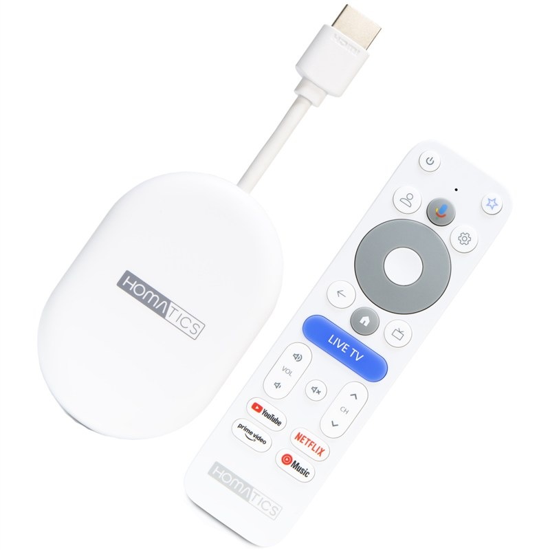 Multimediální přehrávač Homatics Dongle Lite 4K V2 podporuje OS Google TV s přehledným rozhraním