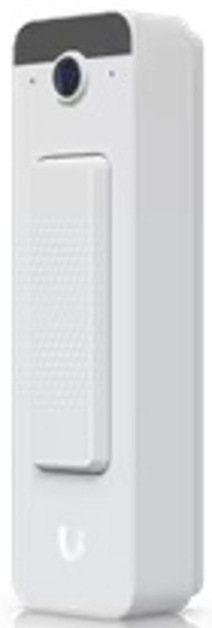 Bílý videozvonek Ubiquiti UniFi Protect Doorbell Lite s kamerou a tlačítkem