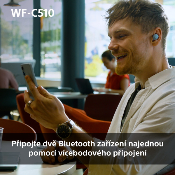 Sluchátka Sony WF-C510 žlutá Sluchátka Sony WF-C510 - žlutá, vícebodové připojení