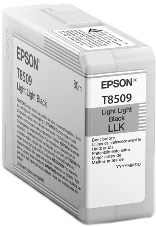 Inkoustová náplň Epson T8509, 80 ml - světle světle černá