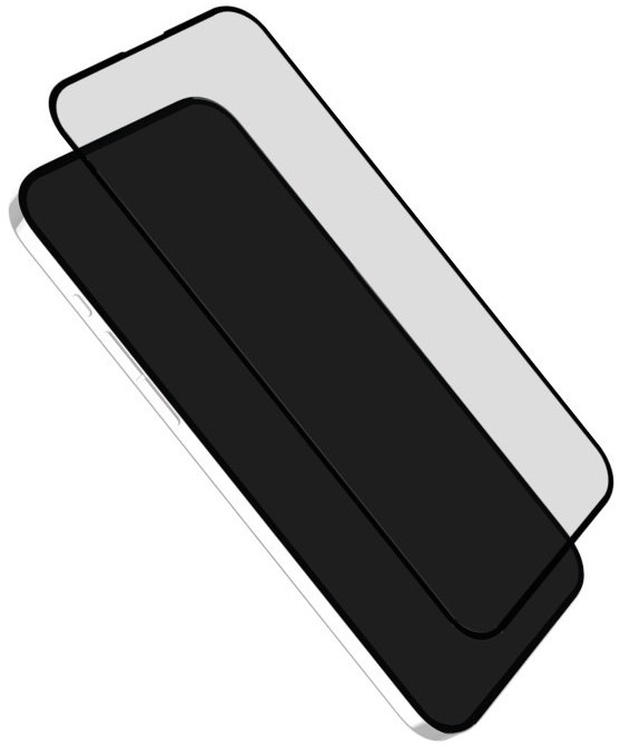 Tvrzené sklo ER CASE GLASS Full Cover na Apple iPhone 13/13 Pro/14/16e - černé