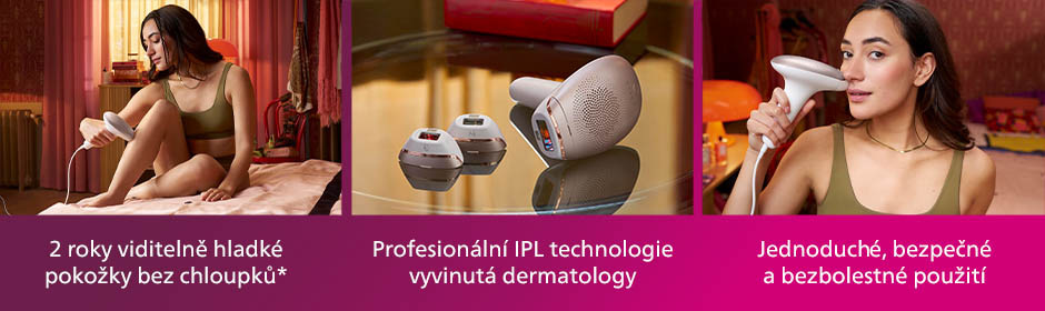 Epilátor Philips Lumea IPL 7000 SC1998/00 bílý Banner k až 24 měs. hladké pokožce