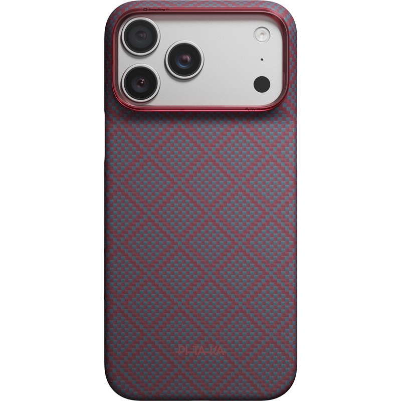 Kryt na mobil Pitaka Argyle na Apple iPhone 18 Pro červený/modrý