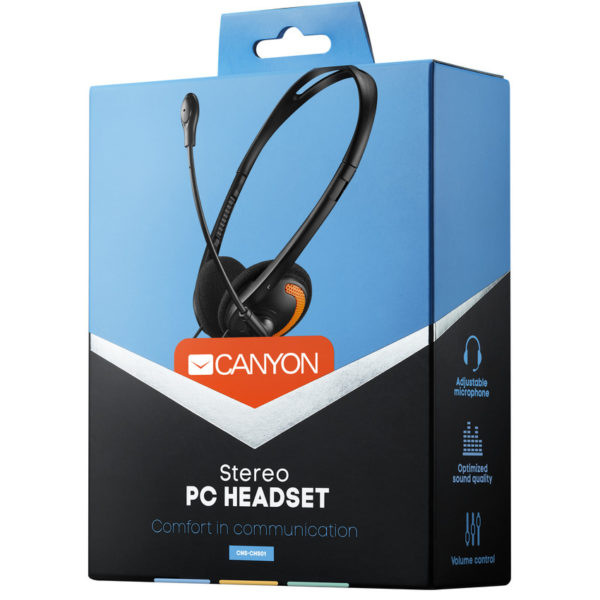 Headset Canyon CNS-CHS01BO černý/oranžový