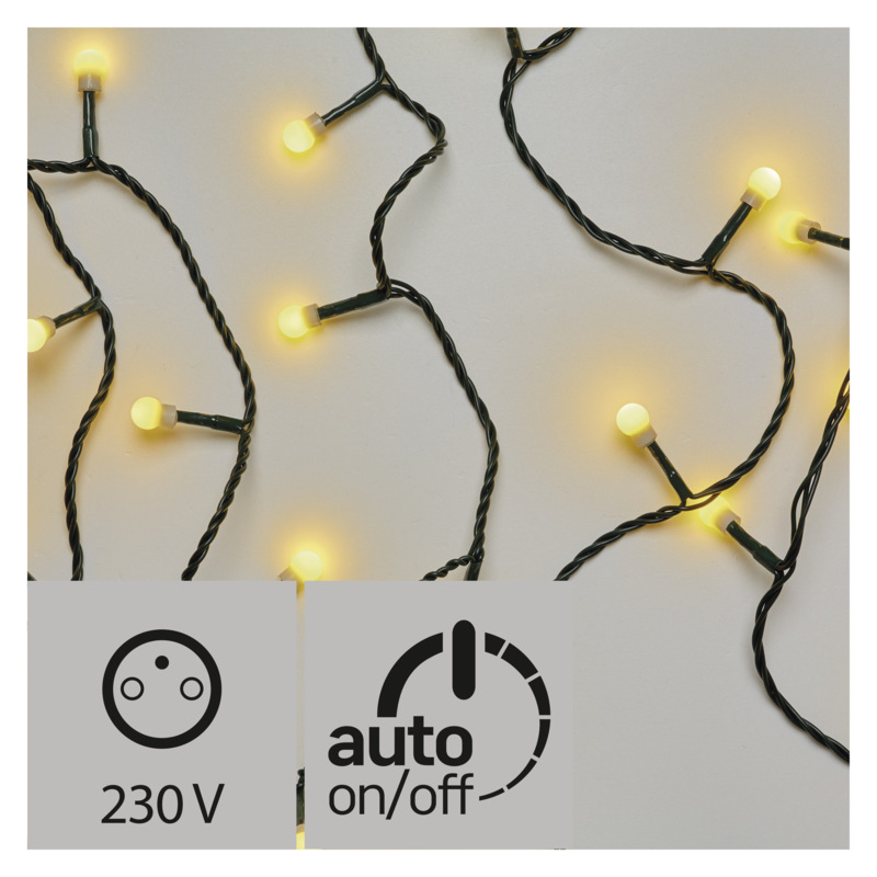 Vánoční osvětlení EMOS 300 LED cherry řetěz - kuličky, 30 m, venkovní i vnitřní, teplá bílá, časovač