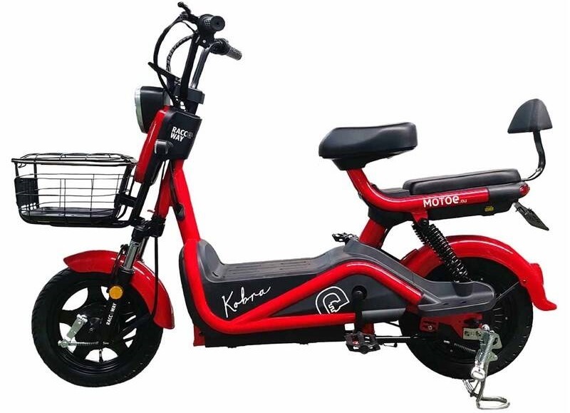 Elektrická motorka RACCEWAY Kobra 12 Ah červený