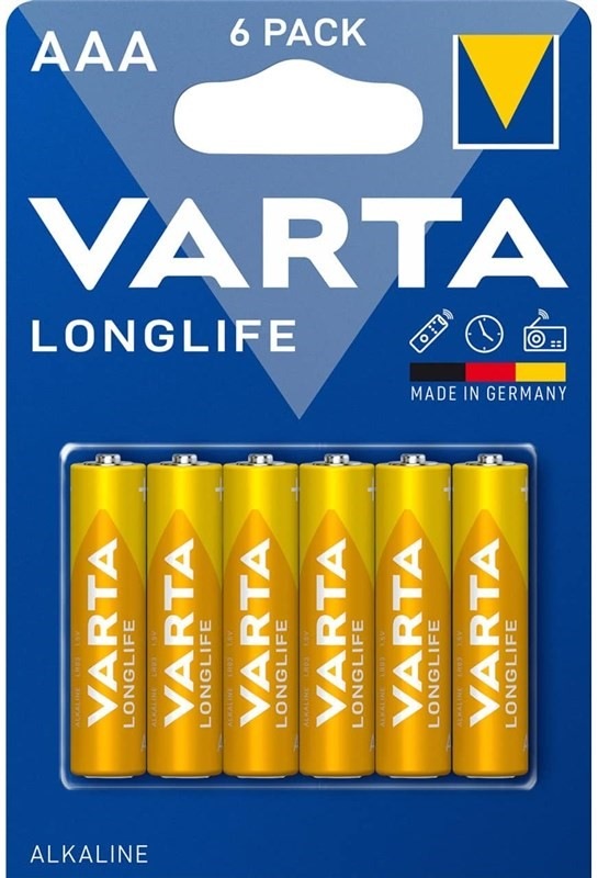 Baterie alkalická Varta LongLife AAA, 6ks