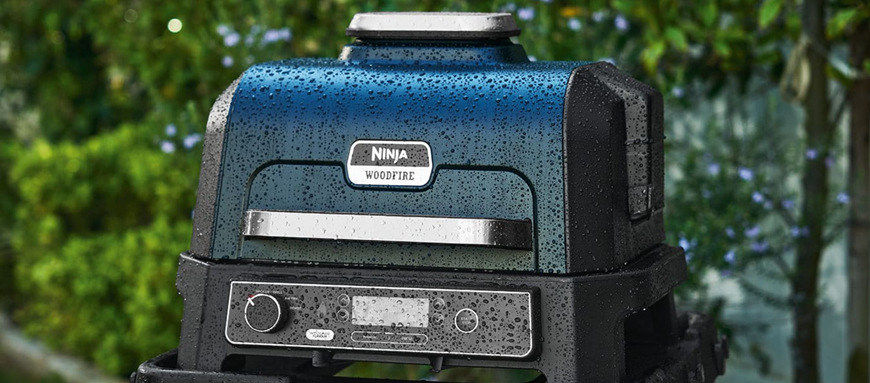 Gril Ninja OG901EU Woodfire Pro Connect XL Electric Outdoor BBQ Grill & Smoker černý/modrý