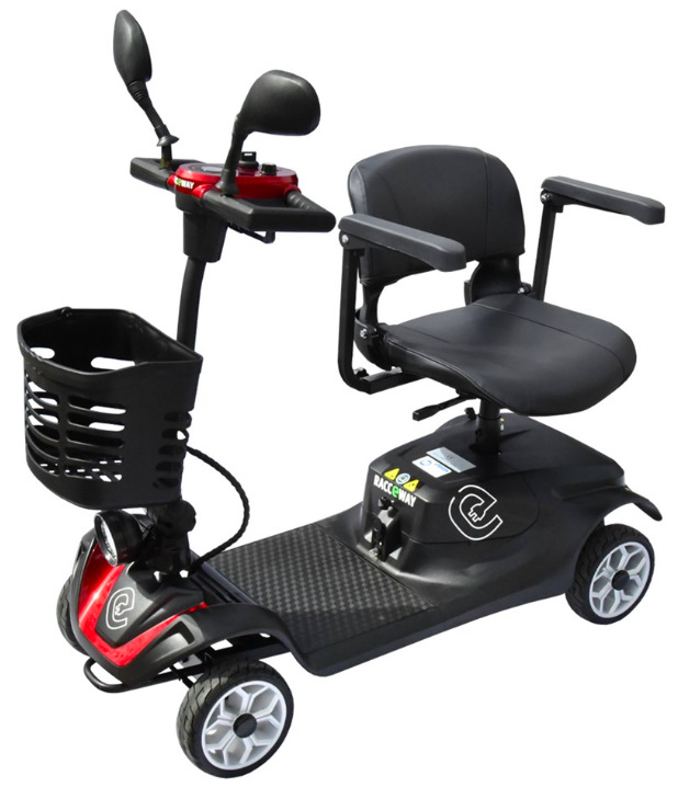 Elektrický čtyřkolový vozík RACCEWAY® SOLID, šedý