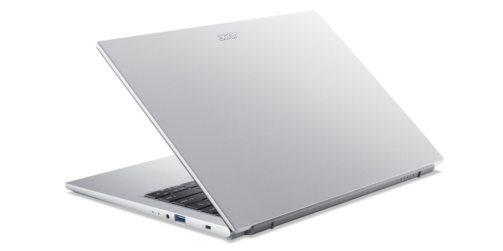 Pootevřený notebook Acer Aspire Go 14 (AG14-72P-570S) zezadu
