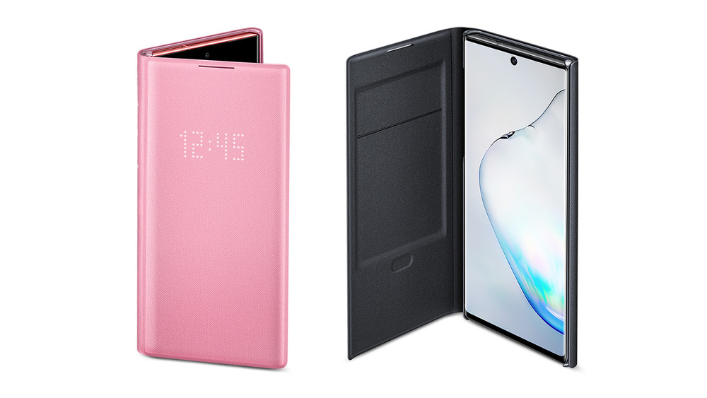 Pouzdro na mobil flipové Samsung LED View na Galaxy Note10 bílé