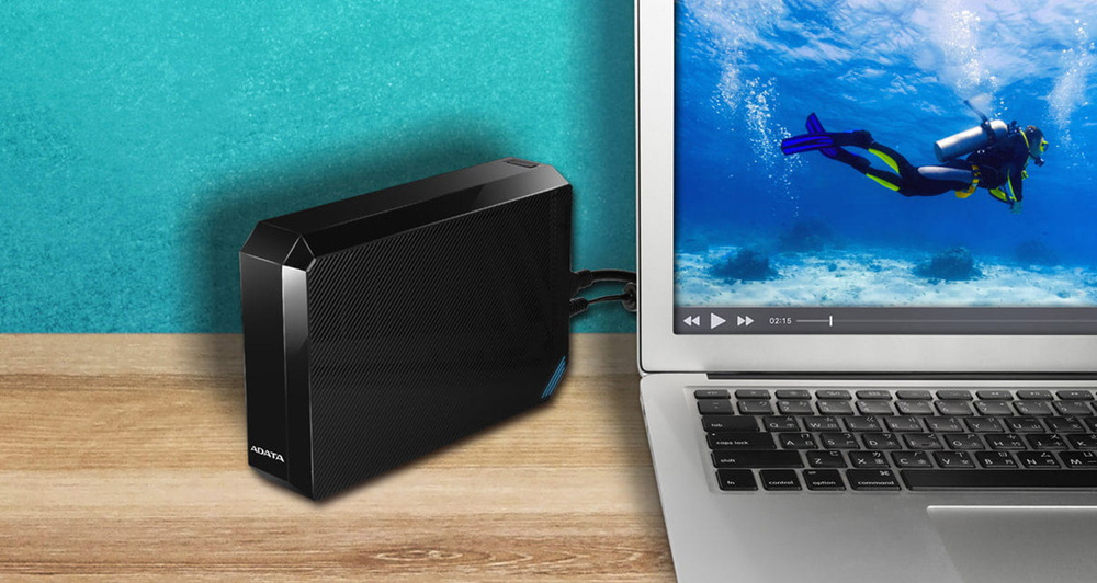 Externí pevný disk 3,5" ADATA HM800 4TB 3.5" USB 3.2, TV Support černý
