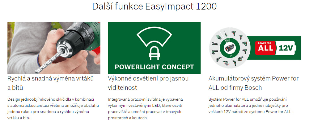 Aku vrtačka Bosch EasyImpact 1200 (s baterií)