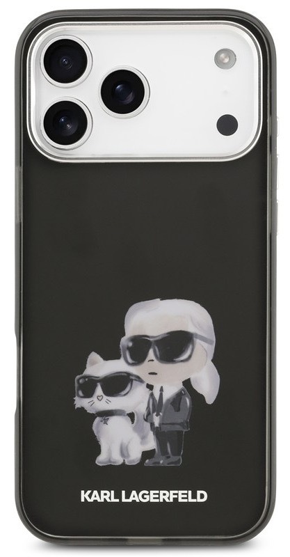 Kryt na mobil Karl Lagerfeld, pro Apple iPhone 17 Pro, černá barva