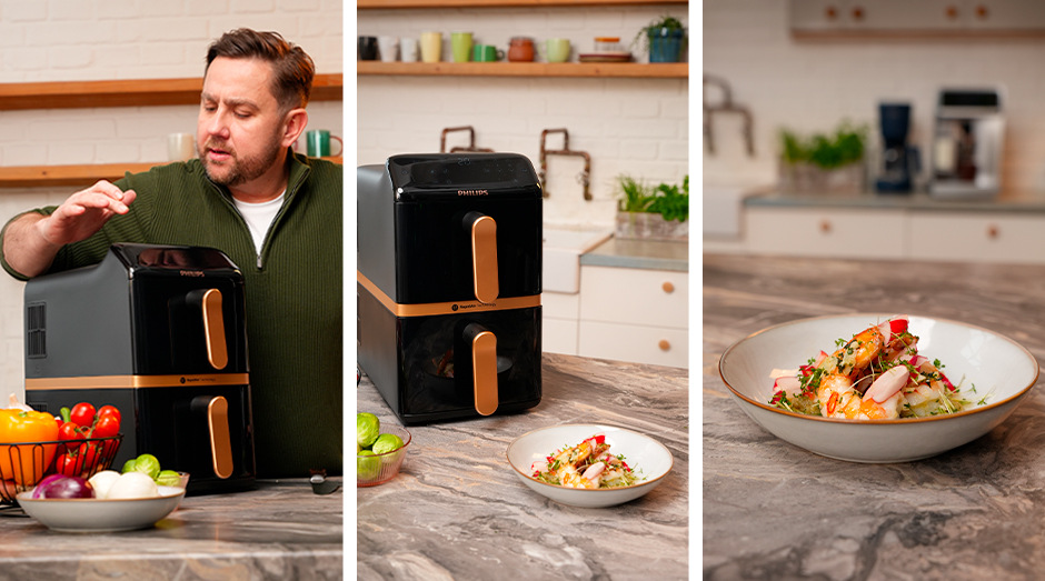 Fritéza horkovzdušná Philips Airfryer Dual Basket 4000 series 10 l, NA461/00 černá Jan Punčochář doporučuje horkovzdušnou fritézu Philips Airfryer Dual Basket 4000