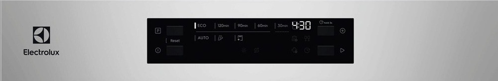 Myčka nádobí Electrolux Série 600 E62SC100SX nerez Ovládací panel myčky Electrolux E62SC100SX série 600