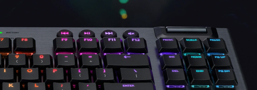 Klávesnice Logitech Gaming G915 TKL Lightspeed RGB, Clicky, US černá Klávesnice Logitech Gaming G915 TKL Lightspeed RGB, Clicky, US černá