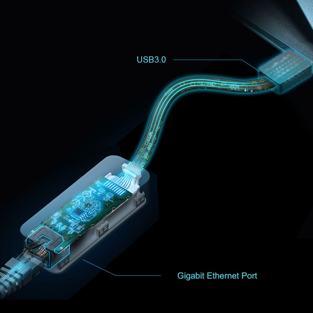 Síťová karta TP-Link UE306, USB 3.0/RJ45 černá TP-Link UE306