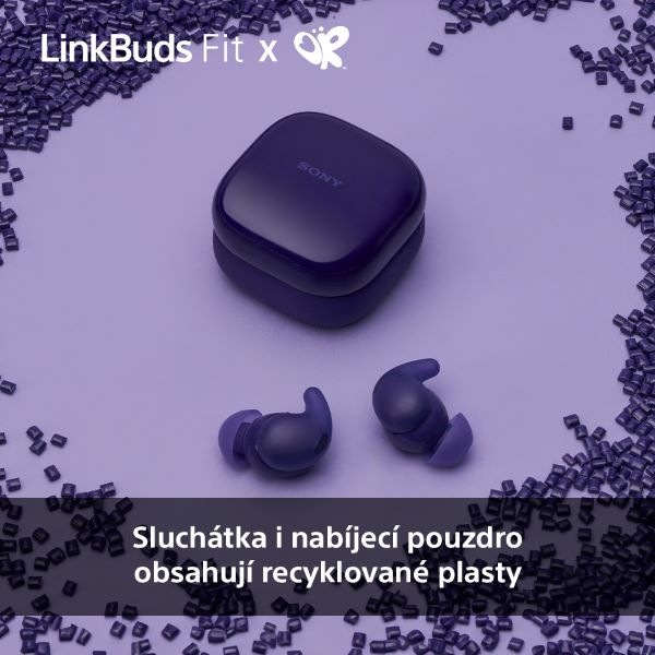 Sluchátka Sony LinkBuds Fit - fialová