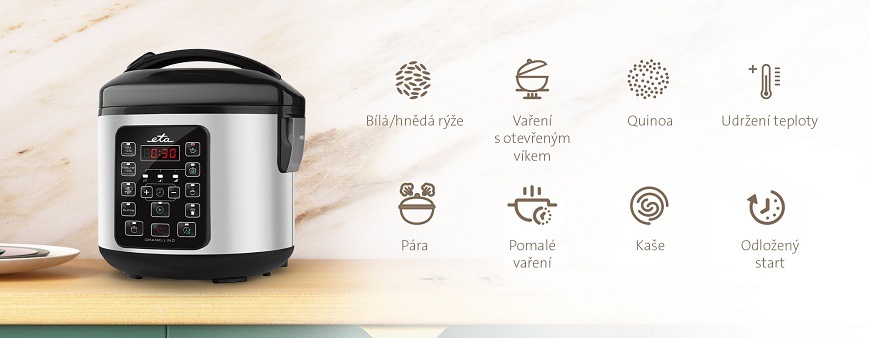 Multifunkční rýžovar ETA Granellino 4131 90000 černý Multifunkční rýžovar ETA Granellino 4131 90000 černý