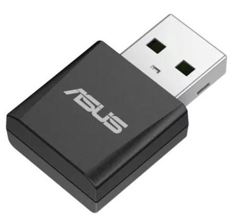 Wi-Fi adaptér ASUS pro bezdrátové připojení, černá barva