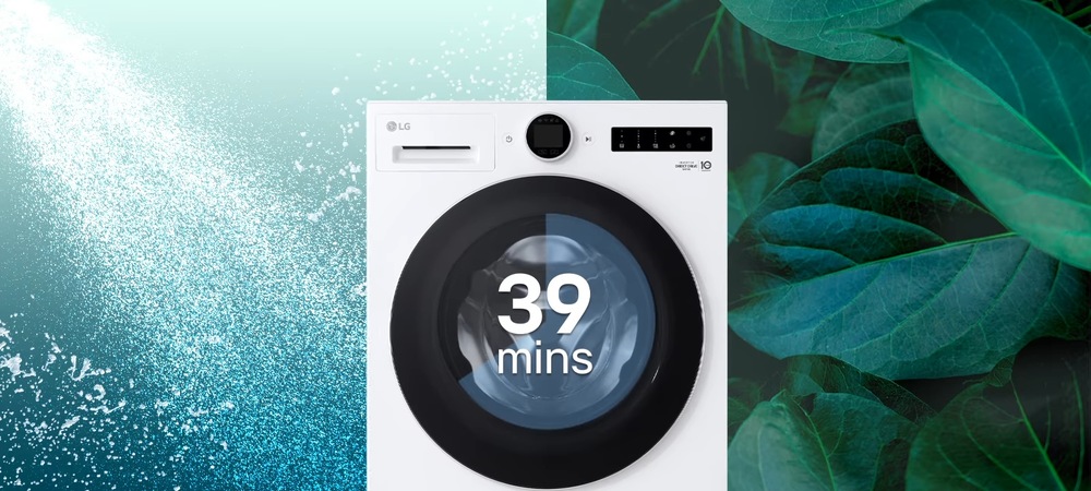 Pračka LG F4X9009TLCE bílá Pračka LG F4X9009TLCE s funkcí QuickWash pro praní za 39 minut