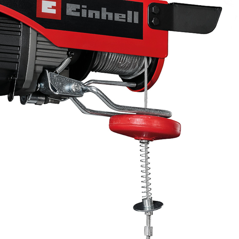 Zvedák lanový Einhell Expert - ergonomická rukojeť s kolébkovým spínačem
