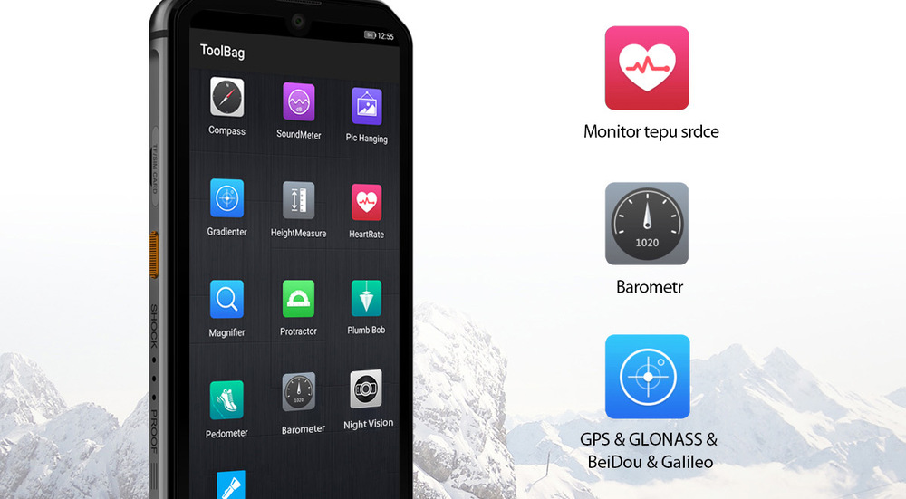 Mobilní telefon iGET BLACKVIEW GBV9900 Pro Thermo černý