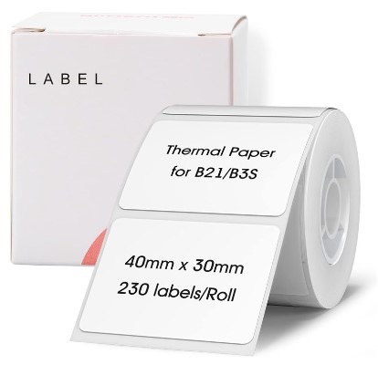 Papírový štítek Niimbot R 40x30mm 230ks pro B21 bílý