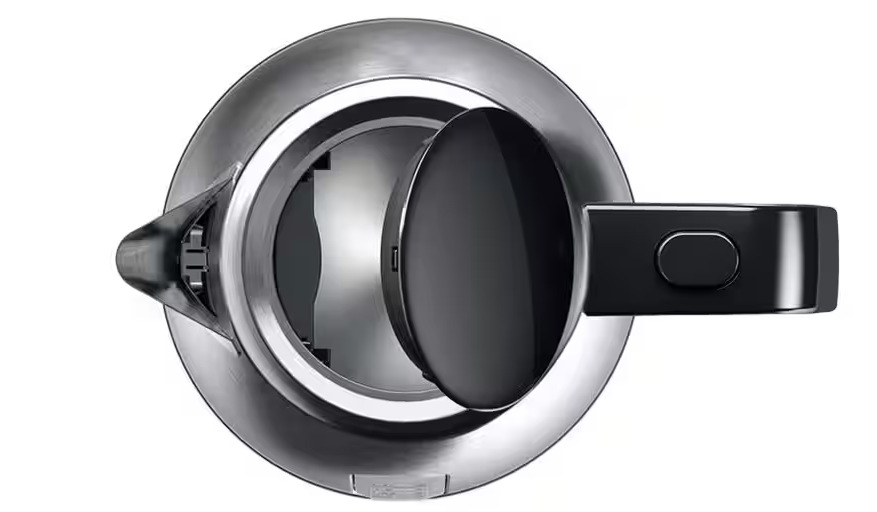 Rychlovarná konvice Braun PurShine WK1500BK černá/nerez Detail otevřené konvice Braun WK1500BK PurShine shora