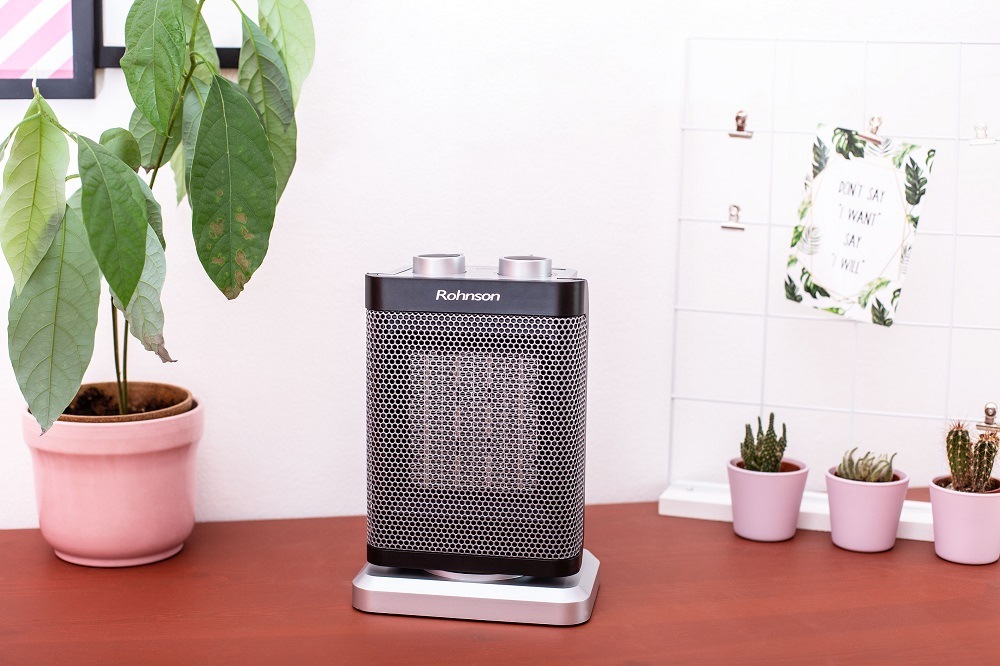 Teplovzdušný ventilátor Rohnson R-8063 černý/stříbrný Teplovzdušný ventilátor Rohnson R-8063 černý/stříbrný