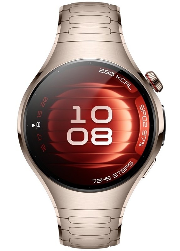 Chytré hodinky Huawei Watch 5 42 mm LTE NFC - Gold + Titanium Strap zlaté