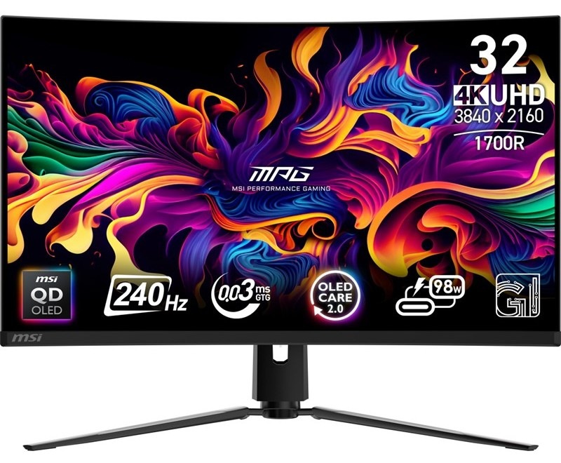 Herní monitor MSI MPG 321CURX QD-OLED černý