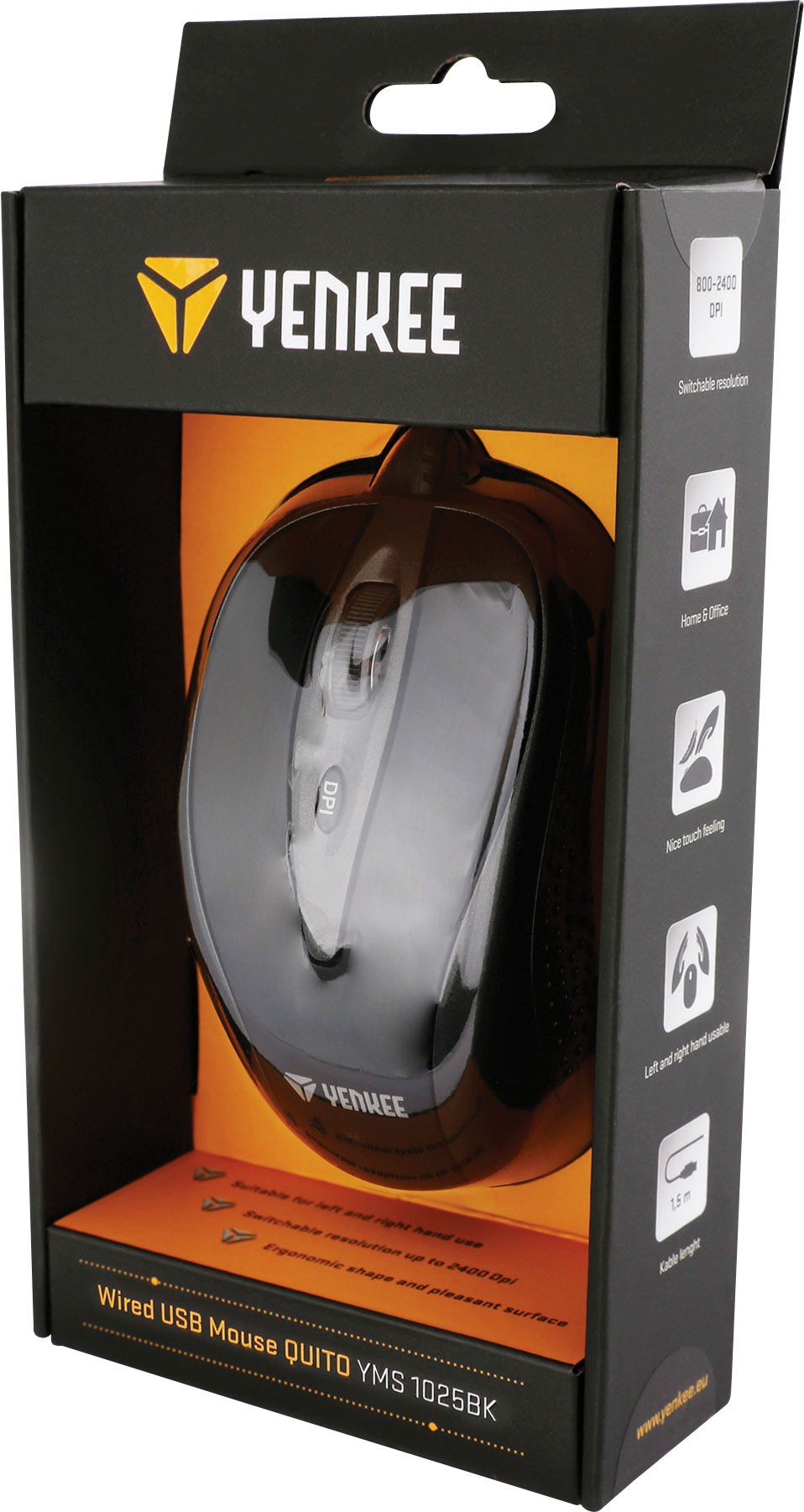 Myš YENKEE YMS 1025BK USB Quito černá YENKEE YMS 1025BK USB Quito