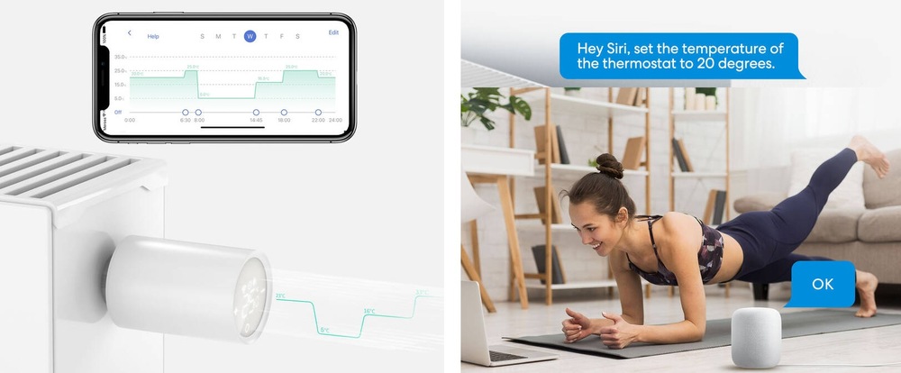 Bezdrátová termohlavice Meross Smart (HomeKit) Bezdrátová termohlavice Meross Smart