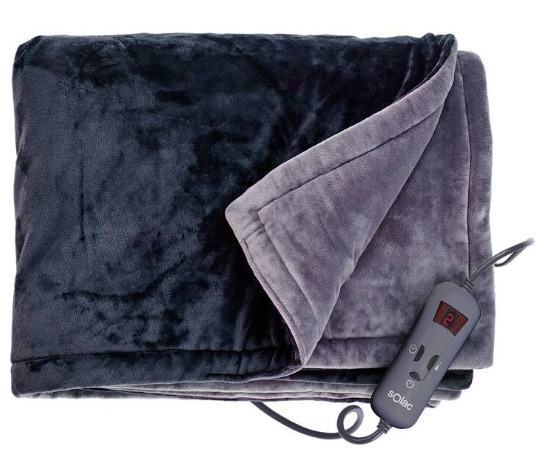 Vyhřívací deka Solac CT8608 Reikiavik double, 180 × 140 cm černá