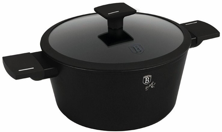 Hrnec Berlinger Haus Matte Black Collection BH-8188, 24 cm černý