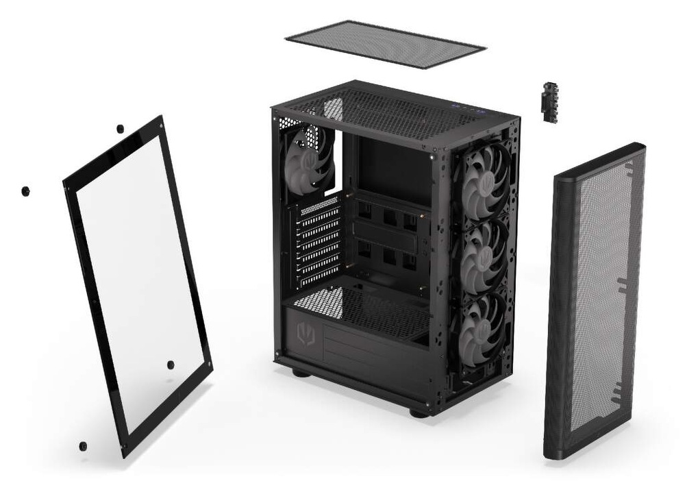 Case ENDORFY Ventum 200 ARGB černá ENDEY2A014